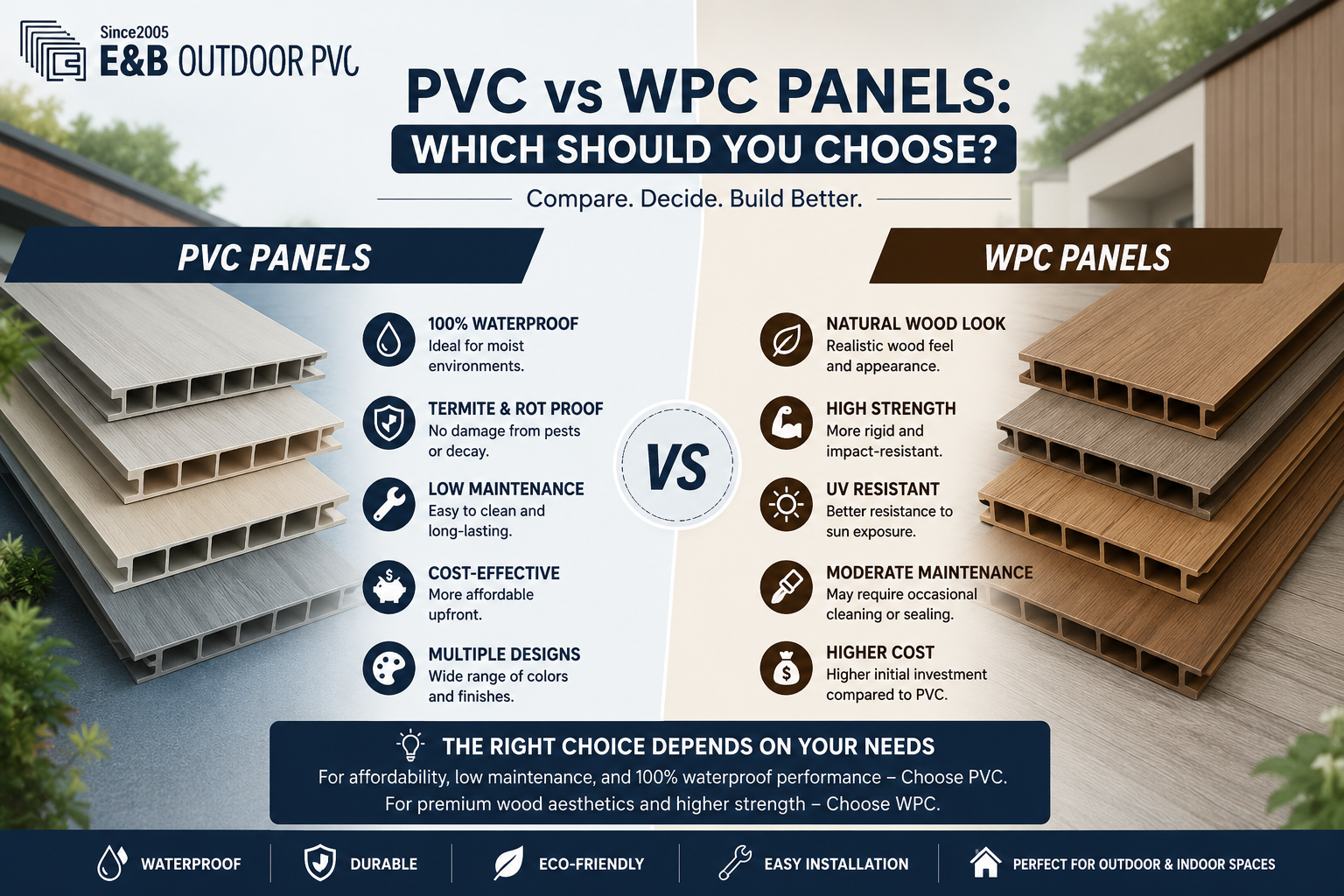 PVC vs WPC Panels